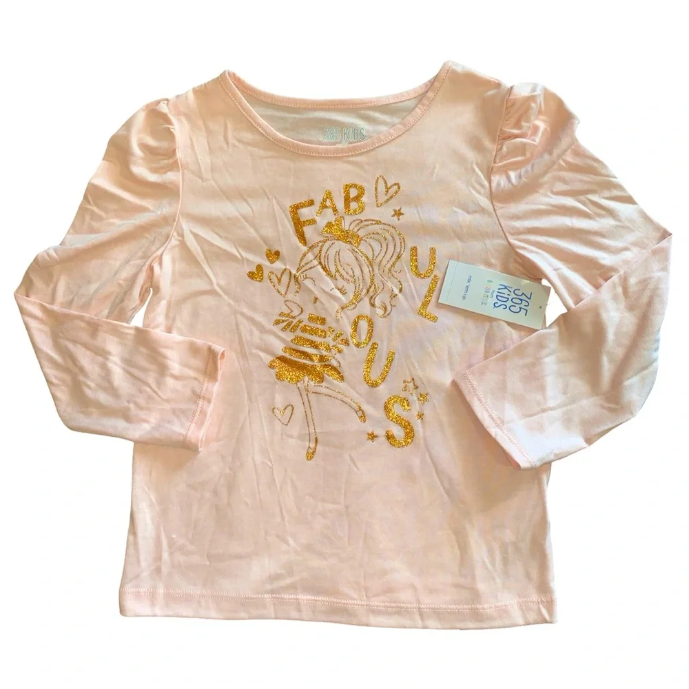 NEW! Justice W/Tags Long Sleeve Fabulous Girls Size 5 365 Kids